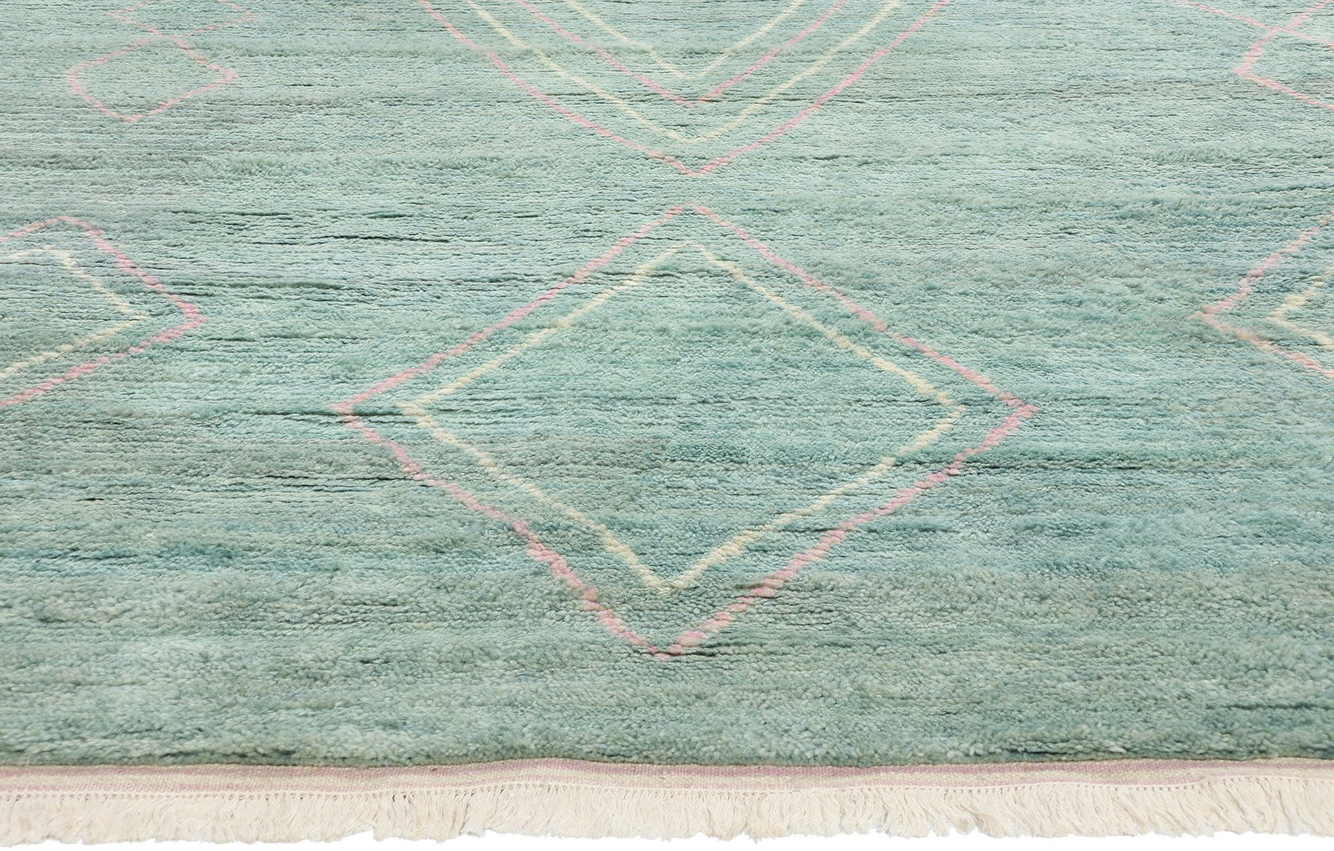 9 x 12 Modern Tribal Light Teal Moroccan Rug 31253