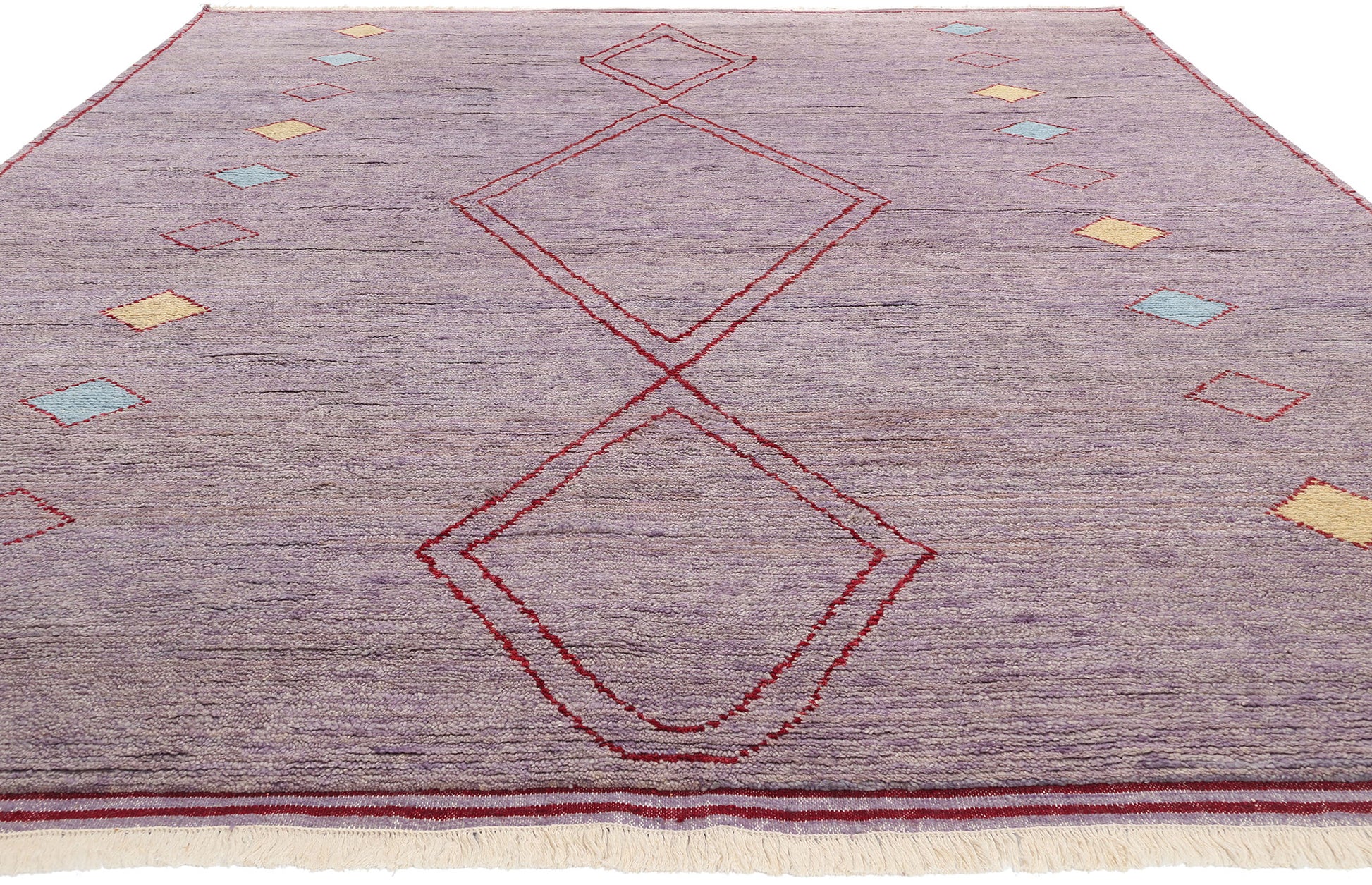 9 x 12 Modern Tribal Purple Moroccan Rug 31080
