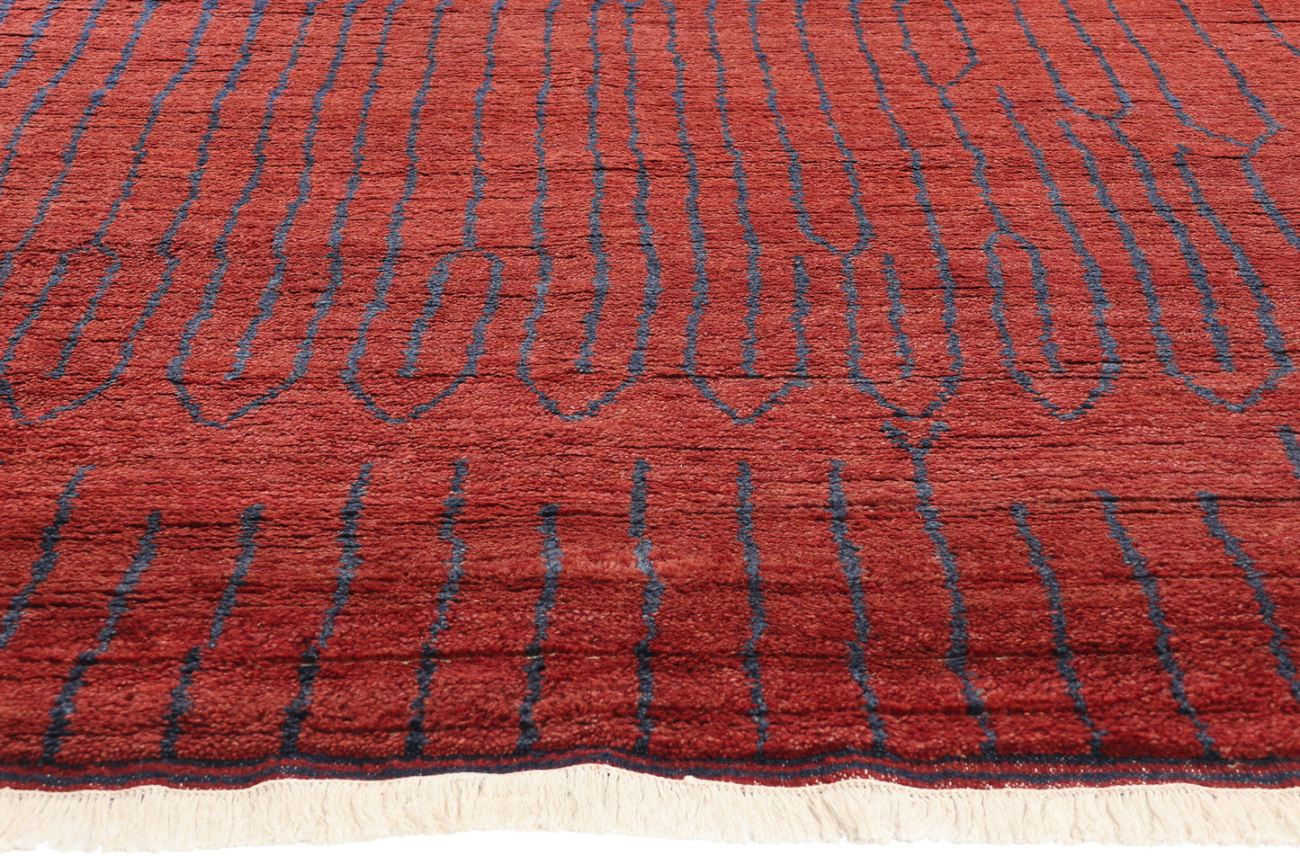 9 x 12 Crimson Enchantment Abstract Moroccan Rug 31295