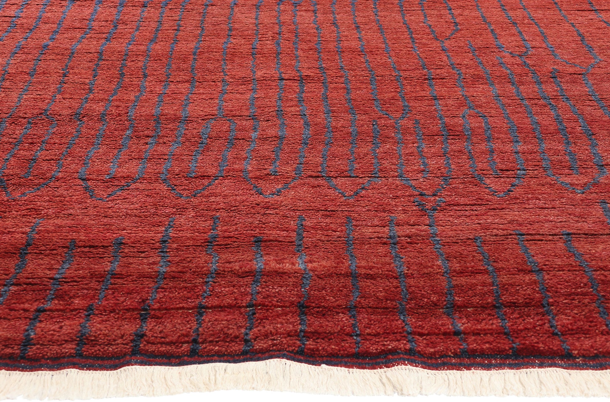 9 x 12 Crimson Enchantment Abstract Moroccan Rug 31295