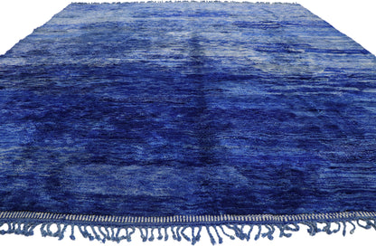 12 x 14 Modern Blue Beni Mrirt Moroccan Rug 21168