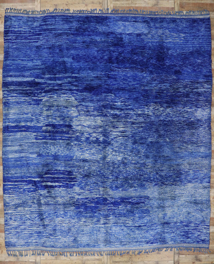 12 x 14 Modern Blue Beni Mrirt Moroccan Rug 21168