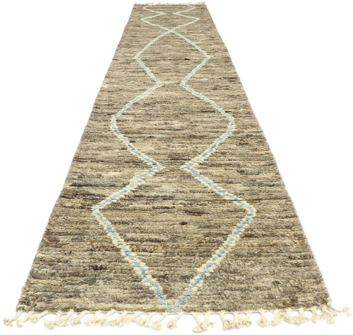 3 x 13 Earth-Tone Moroccan Rug 80617