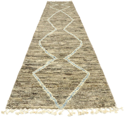 3 x 13 Earth-Tone Moroccan Rug 80617