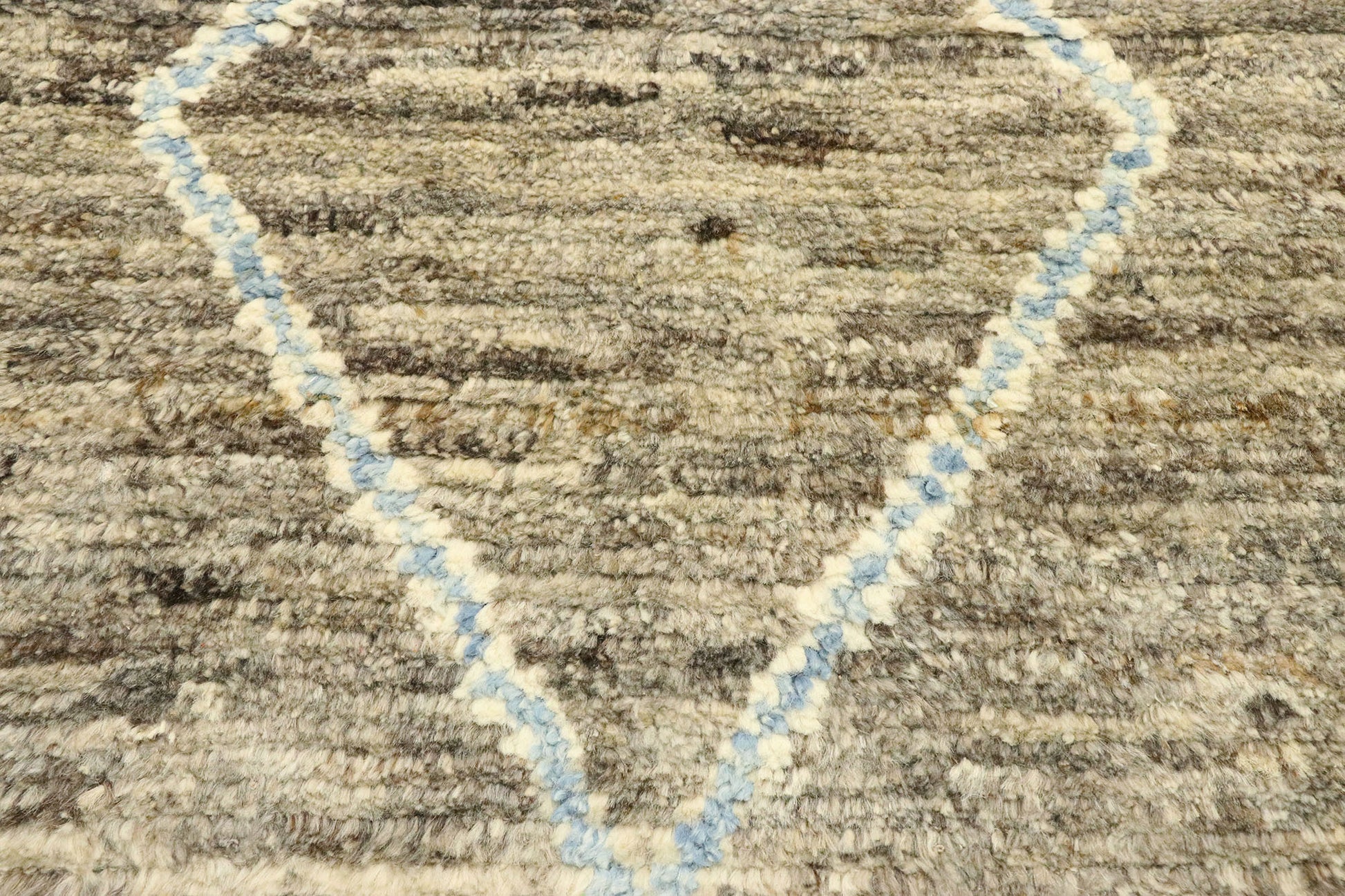 3 x 13 Earth-Tone Moroccan Rug 80617
