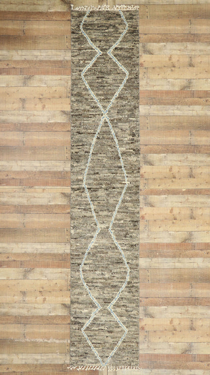 3 x 13 Earth-Tone Moroccan Rug 80617