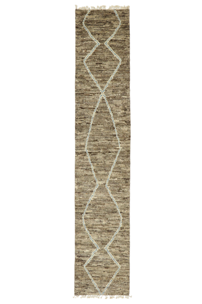 3 x 13 Earth-Tone Moroccan Rug 80617