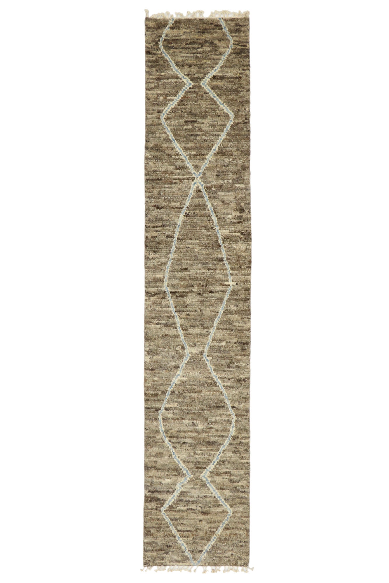 3 x 13 Earth-Tone Moroccan Rug 80617