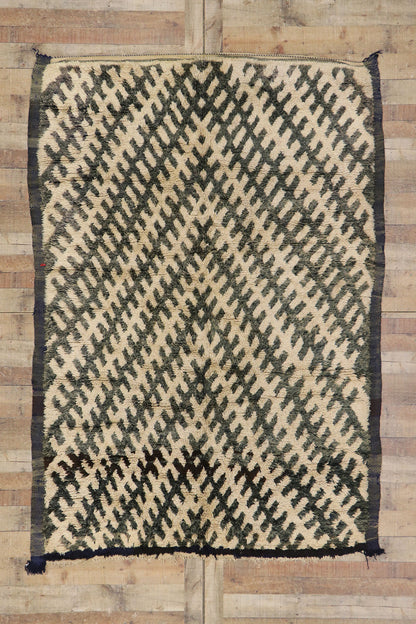 6 x 8 Vintage Moroccan Beni Ourain Rug 21317