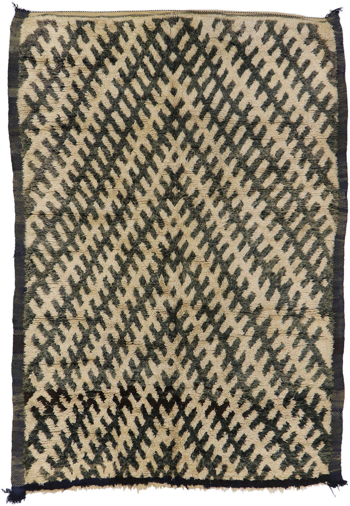 6 x 8 Vintage Moroccan Beni Ourain Rug 21317