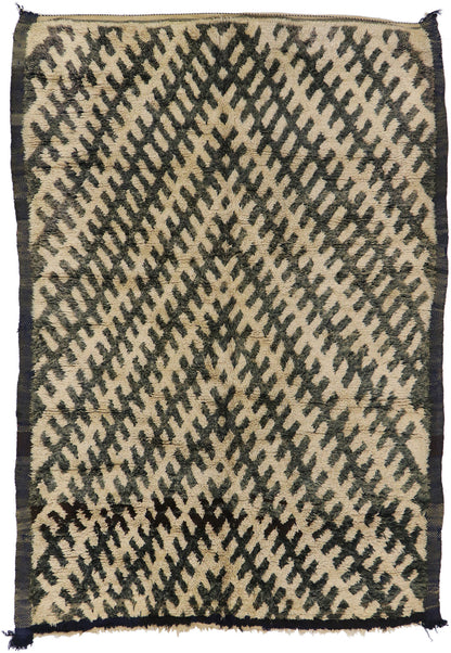 6 x 8 Vintage Moroccan Beni Ourain Rug 21317