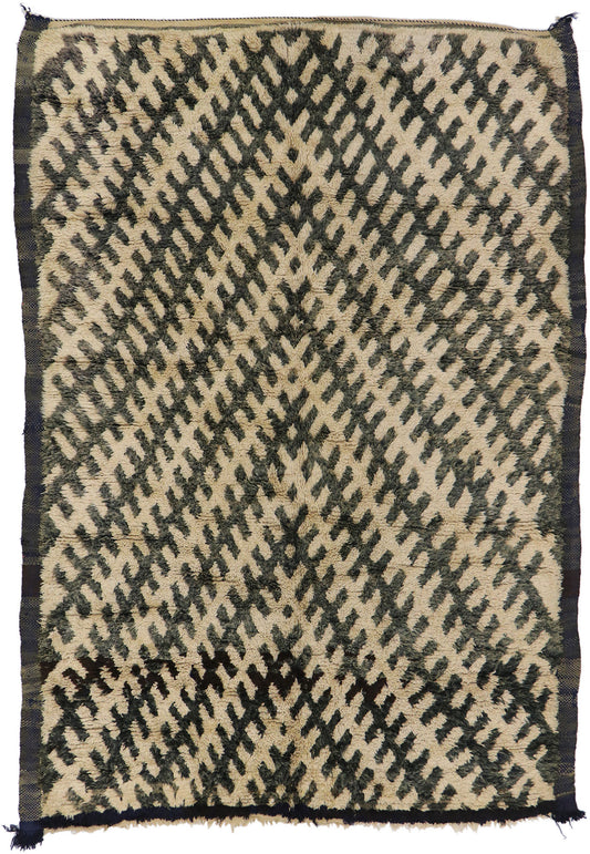 6 x 8 Vintage Moroccan Beni Ourain Rug 21317
