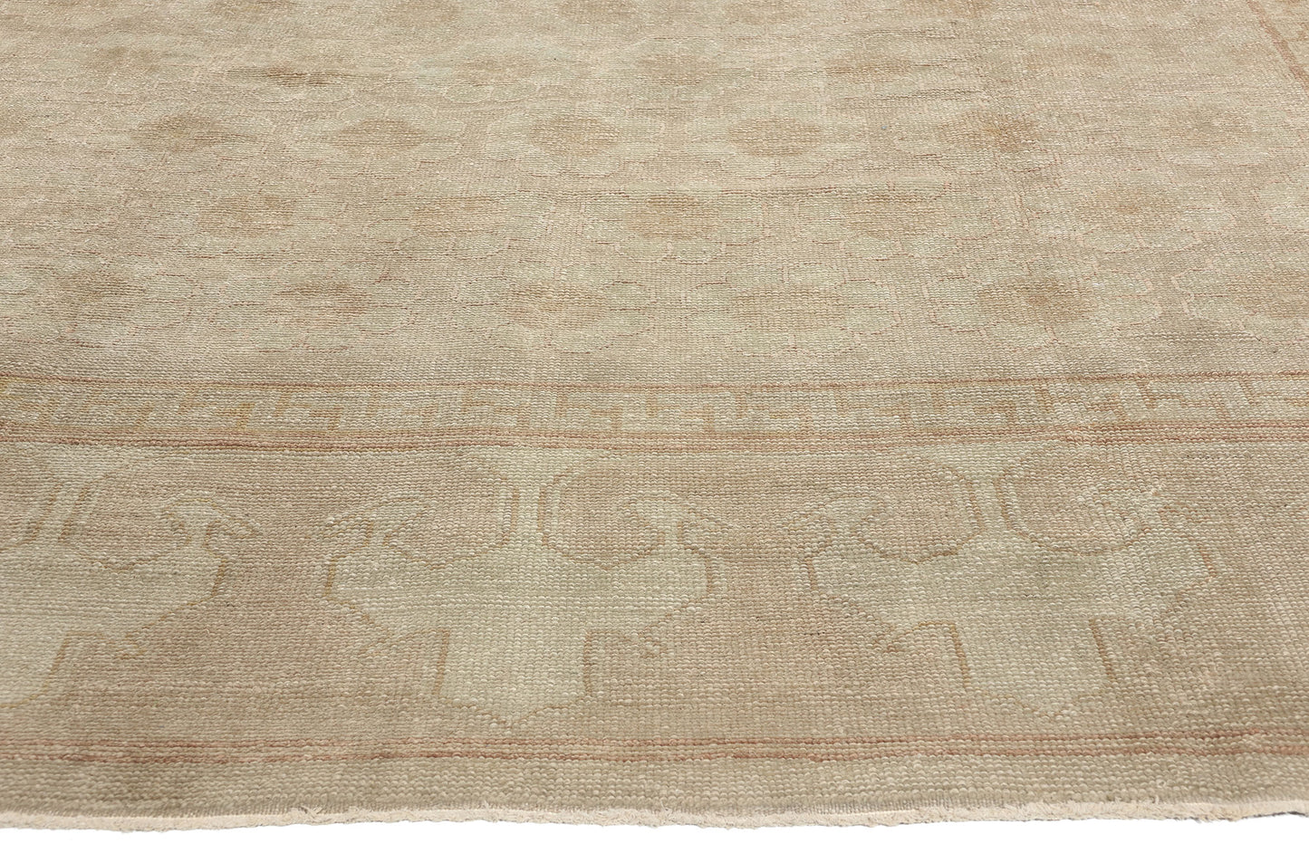10 x 15 Vintage Muted Turkish Oushak Rug 50866