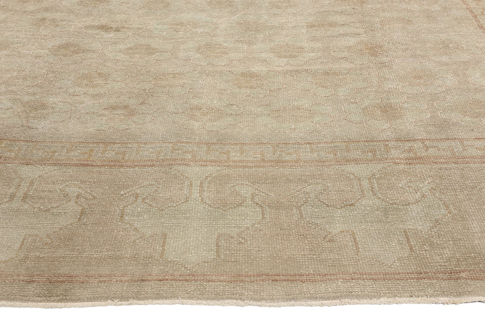 10 x 15 Vintage Muted Turkish Oushak Rug 50866