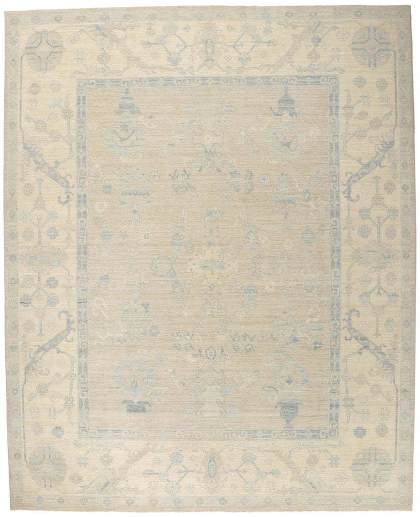 12 x 14 Vintage-Inspired Oushak Rug 80932
