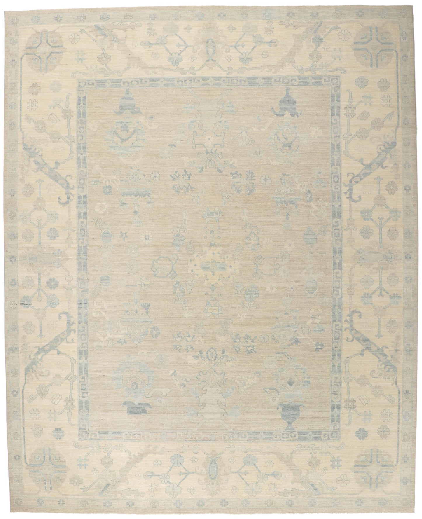 12 x 14 Vintage-Inspired Oushak Rug 80932