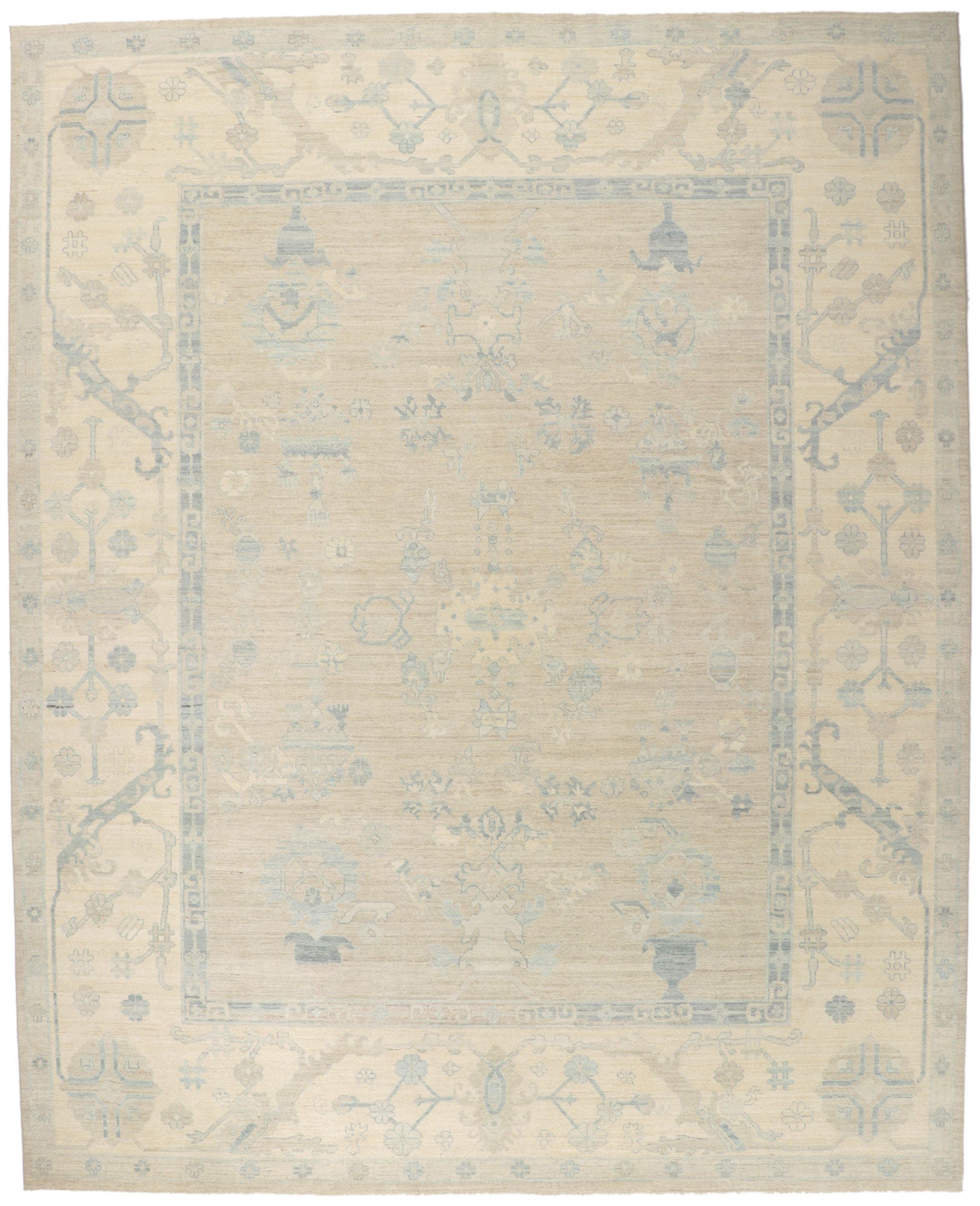 12 x 14 Vintage-Inspired Oushak Rug 80932