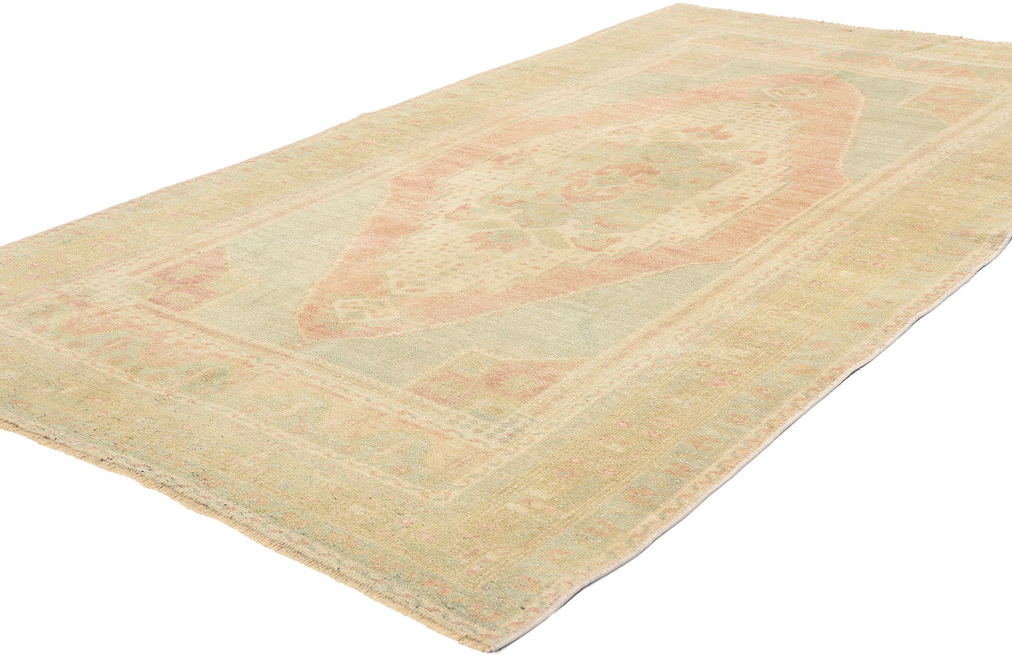 4 x 7 Vintage Turkish Oushak Rug 53701