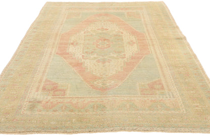 4 x 7 Vintage Turkish Oushak Rug 53701