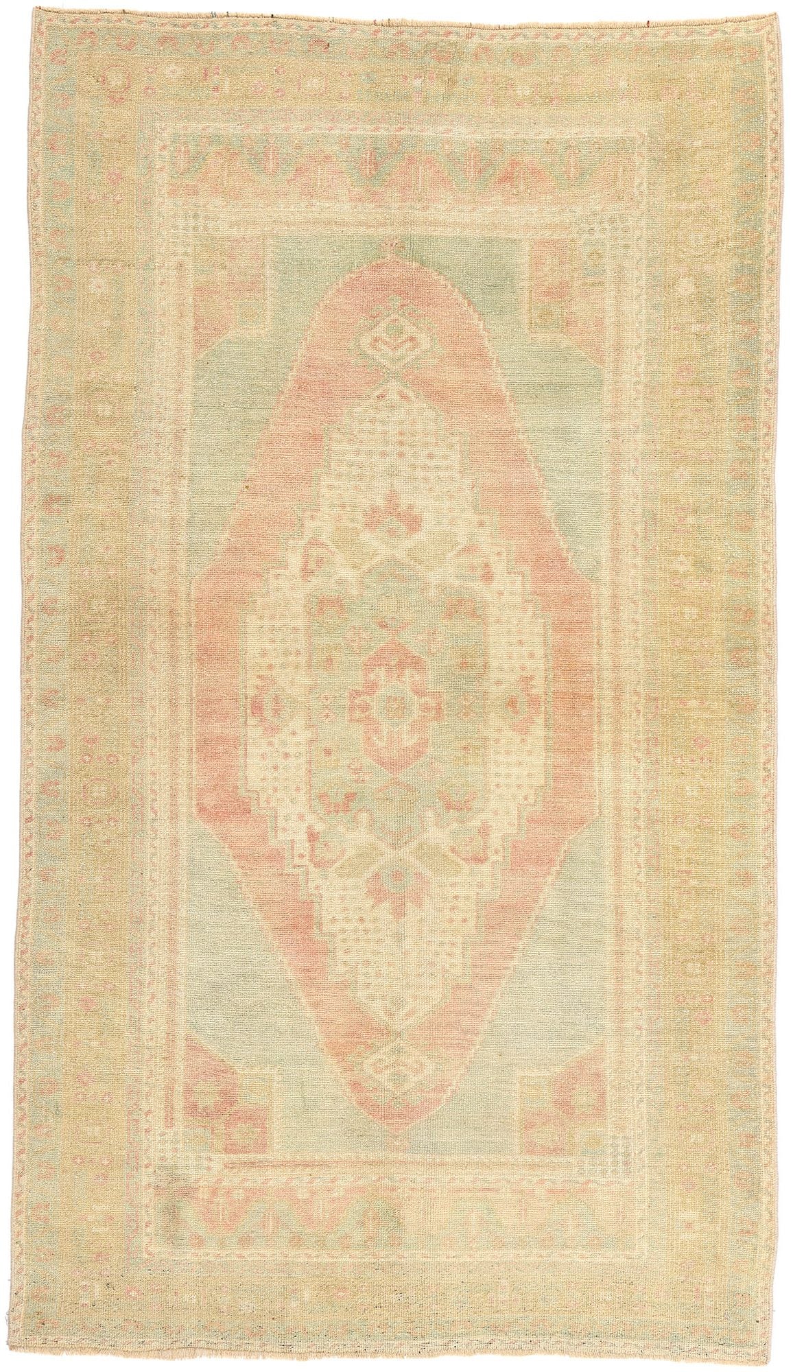 4 x 7 Vintage Turkish Oushak Rug 53701