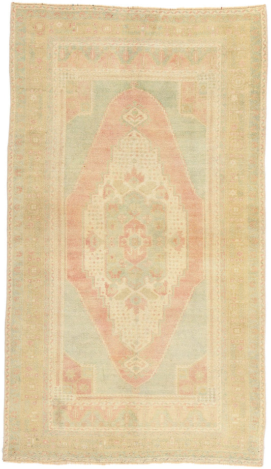 4 x 7 Vintage Turkish Oushak Rug 53701