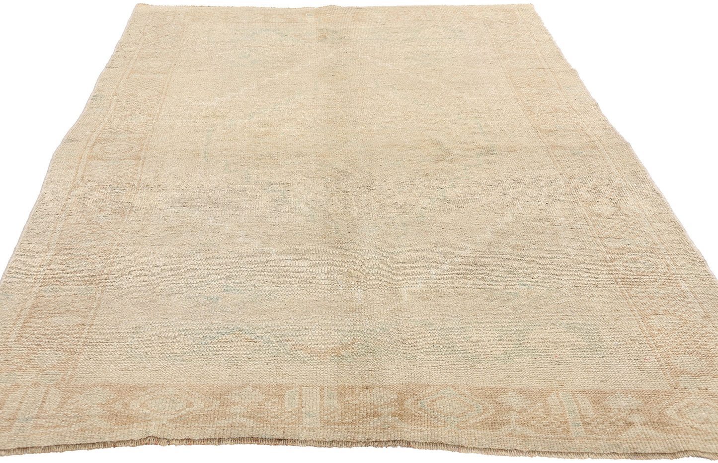 4 x 7 Vintage Muted Turkish Oushak Rug 53690