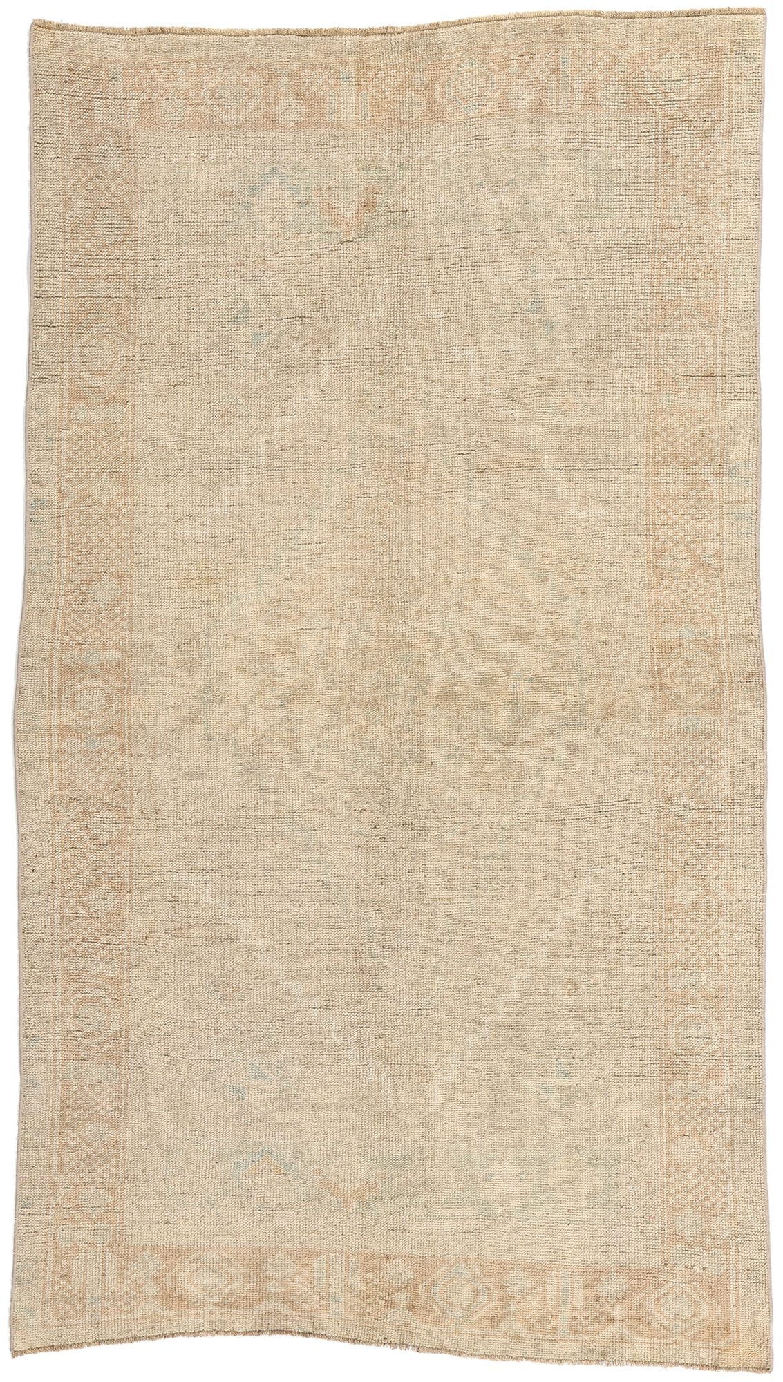 4 x 7 Vintage Muted Turkish Oushak Rug 53690