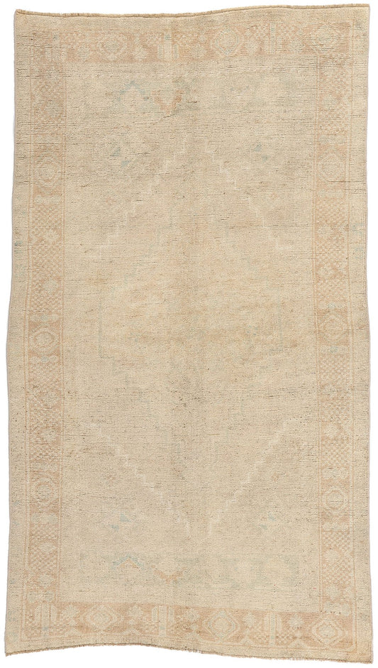 4 x 7 Vintage Muted Turkish Oushak Rug 53690