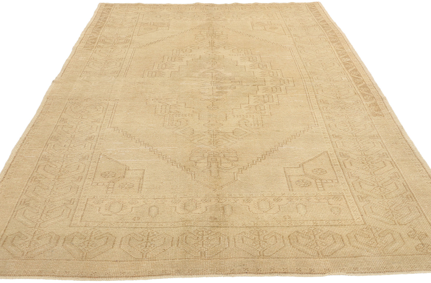 4 x 8 Vintage Muted Turkish Oushak Rug 52184
