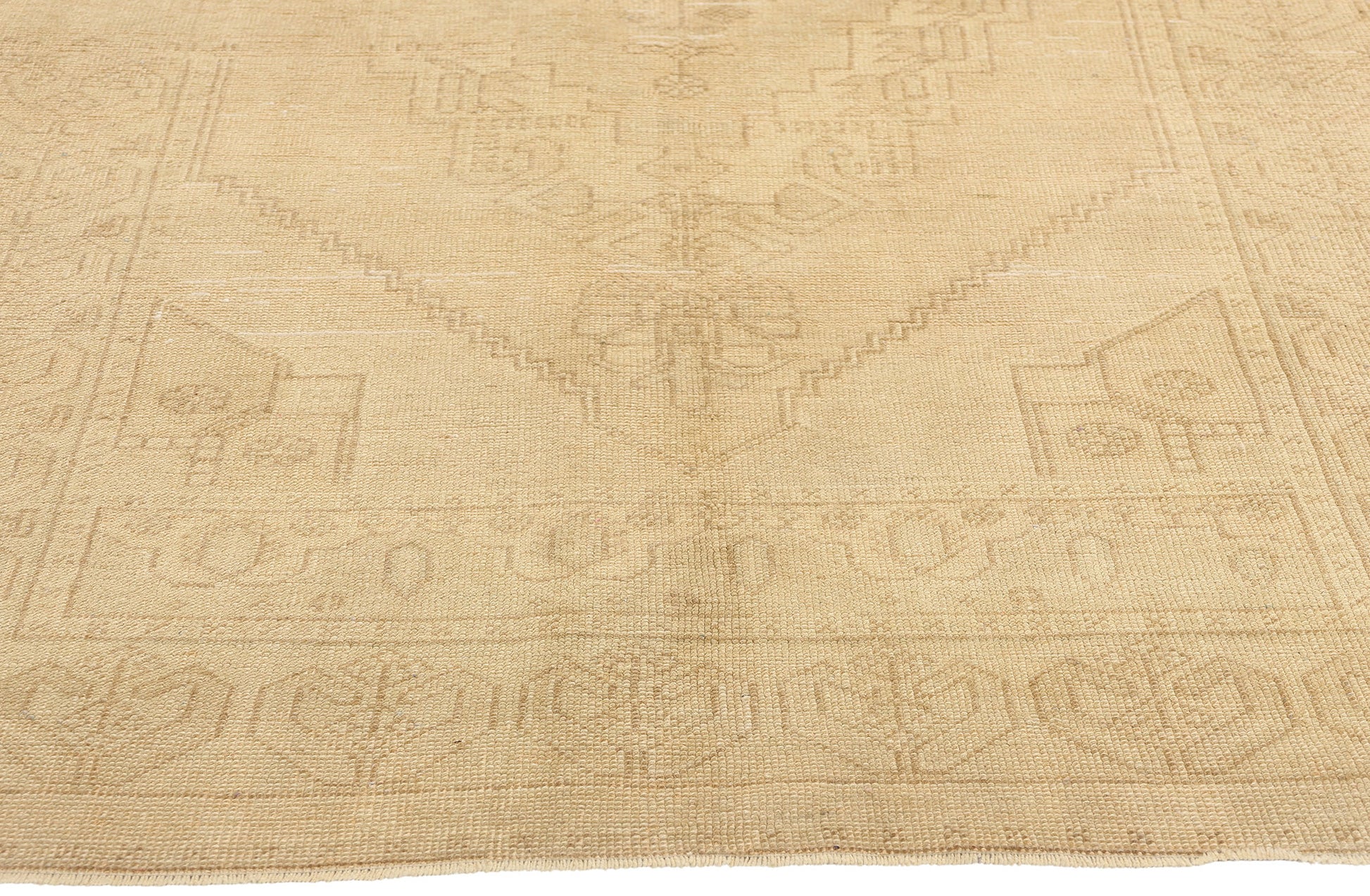 4 x 8 Vintage Muted Turkish Oushak Rug 52184