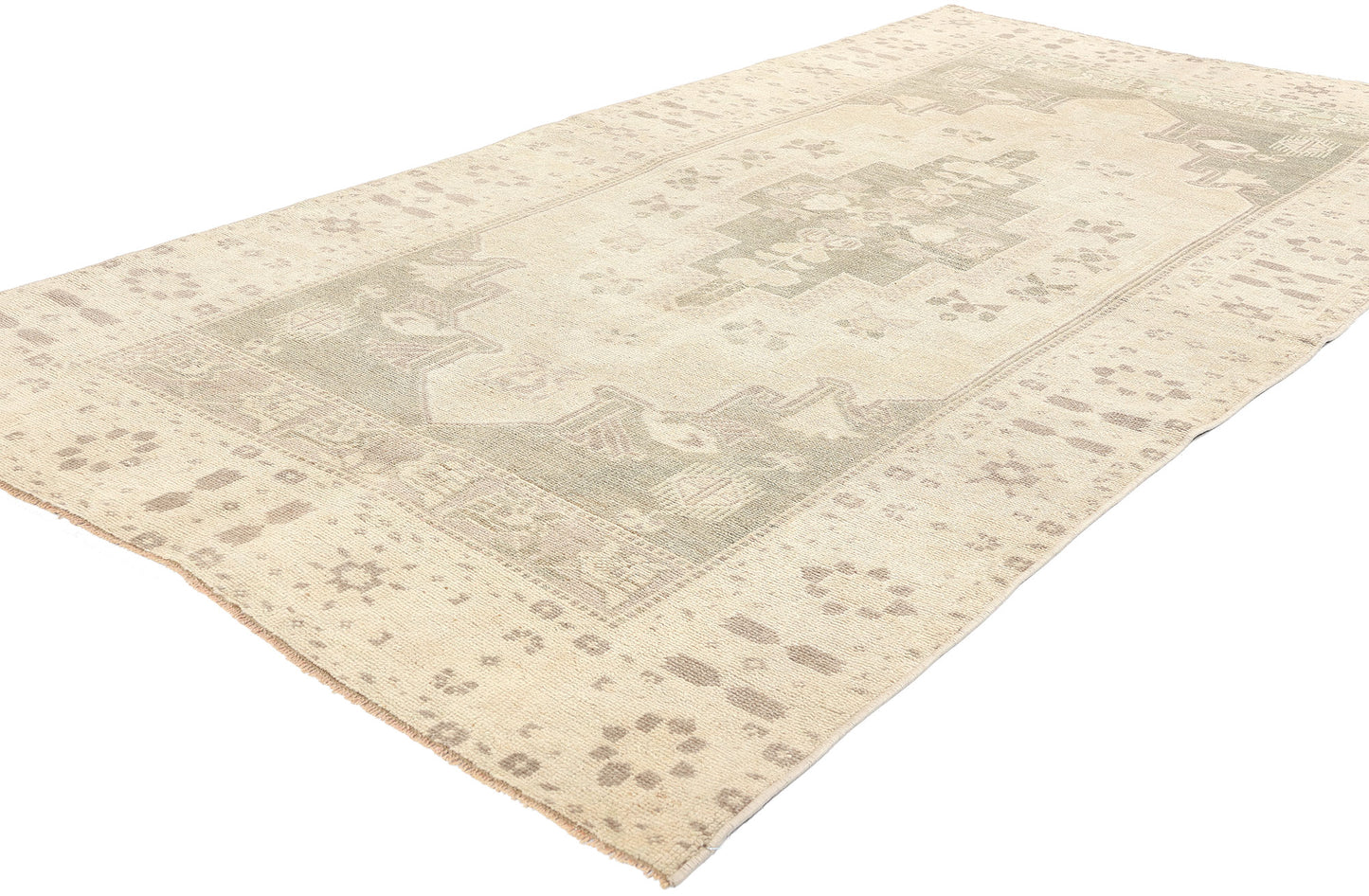 4 x 8 Vintage Turkish Oushak Rug 53676