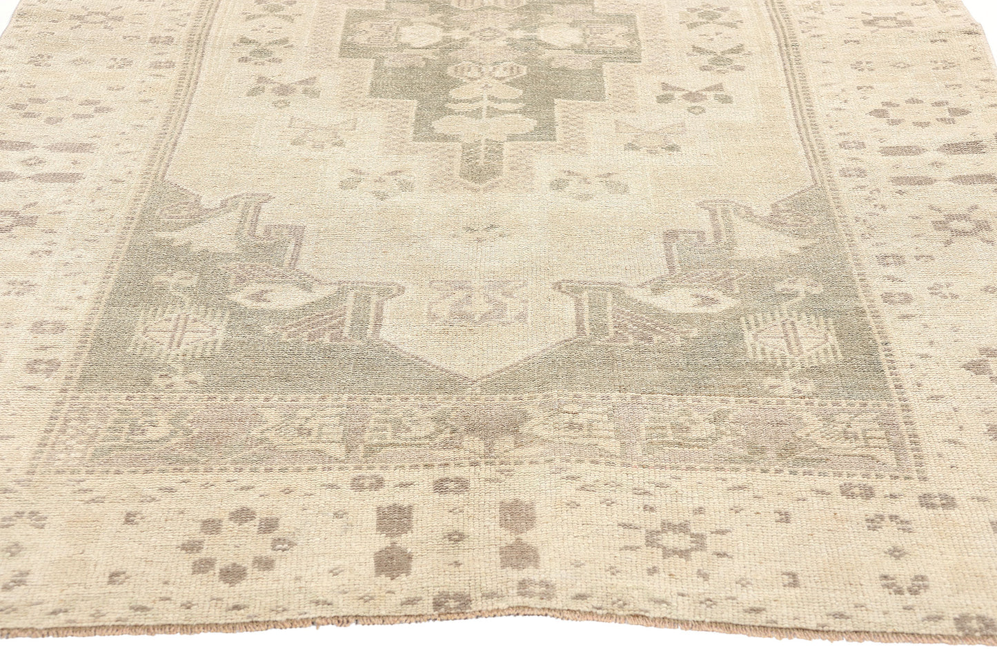 4 x 8 Vintage Turkish Oushak Rug 53676