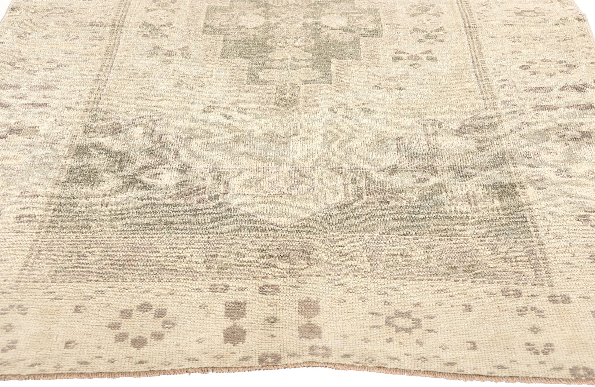 4 x 8 Vintage Turkish Oushak Rug 53676