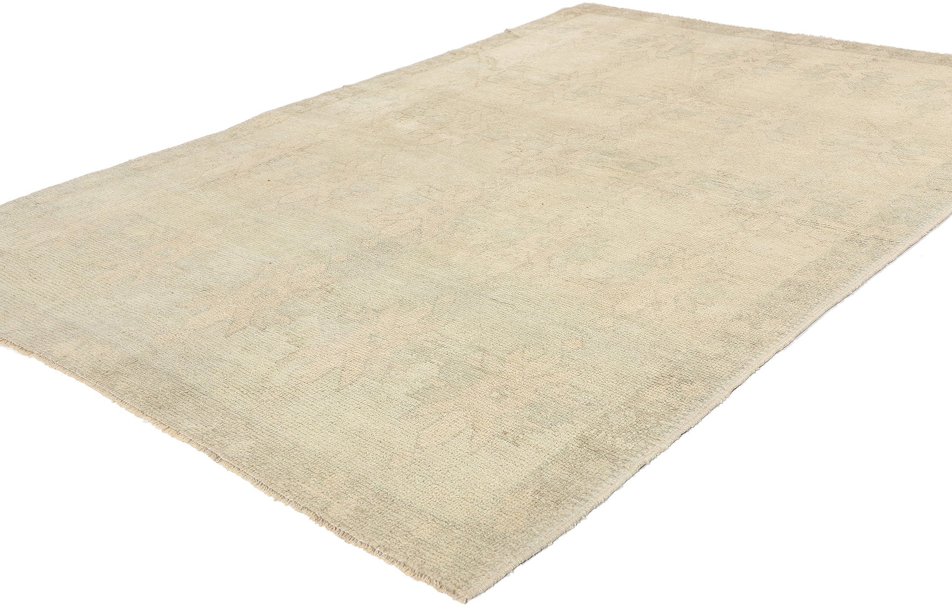 5 x 7 Vintage Muted Turkish Oushak Rug 53619