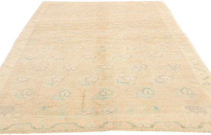 5 x 8 Vintage Muted Turkish Oushak Rug 53682