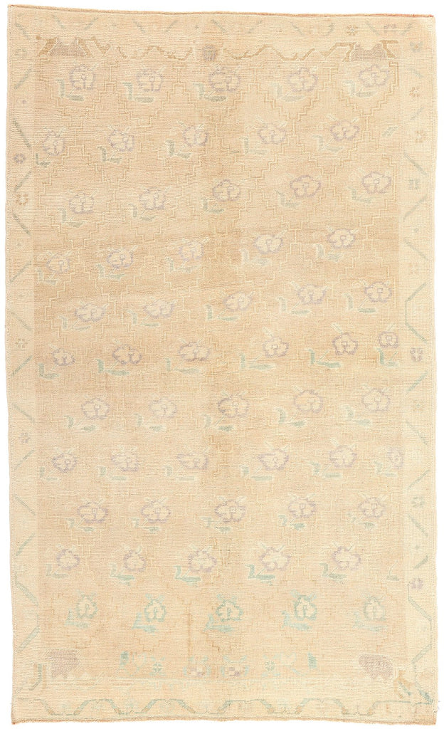 5 x 8 Vintage Muted Turkish Oushak Rug 53682