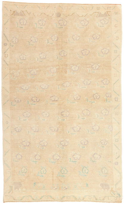 5 x 8 Vintage Muted Turkish Oushak Rug 53682