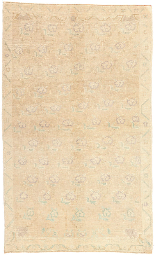 5 x 8 Vintage Muted Turkish Oushak Rug 53682