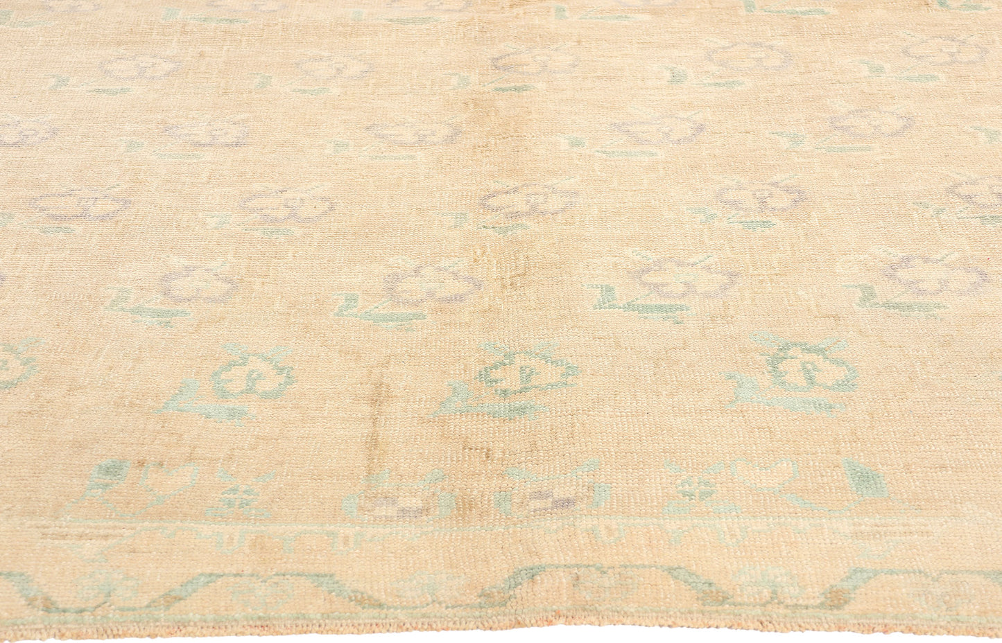 5 x 8 Vintage Muted Turkish Oushak Rug 53682