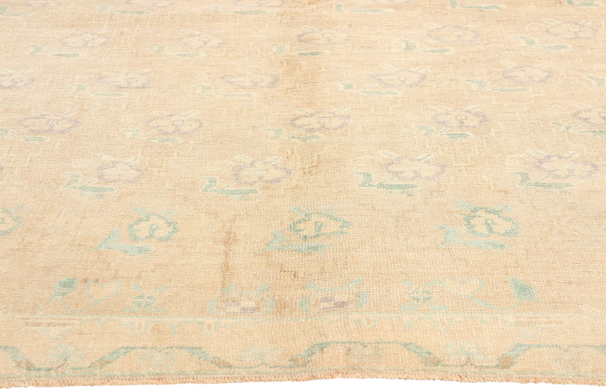 5 x 8 Vintage Muted Turkish Oushak Rug 53682