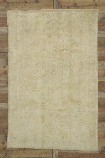 5 x 8 Vintage Turkish Oushak Rug 52500