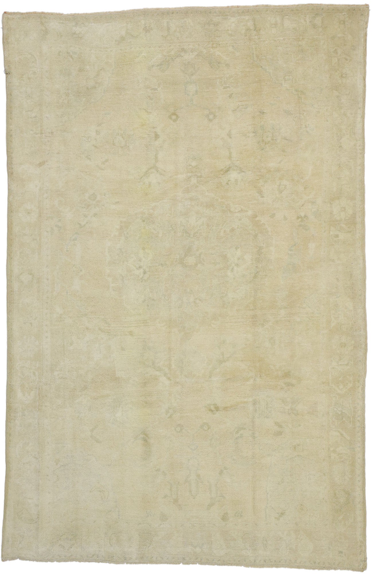 5 x 8 Vintage Turkish Oushak Rug 52500