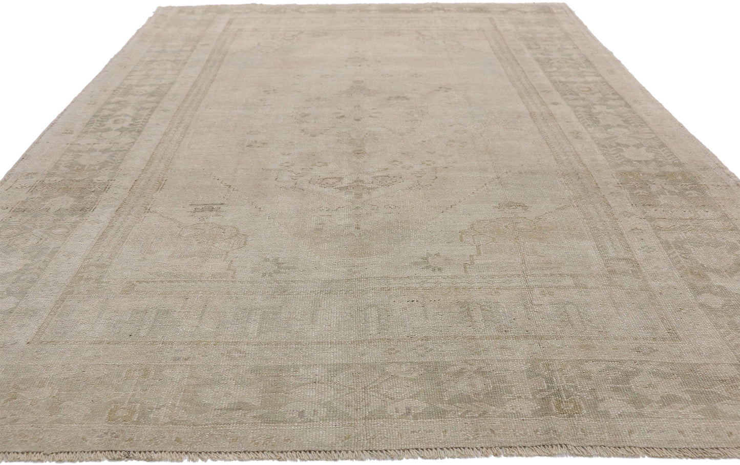 6 x 10 Vintage Turkish Oushak Rug 52462