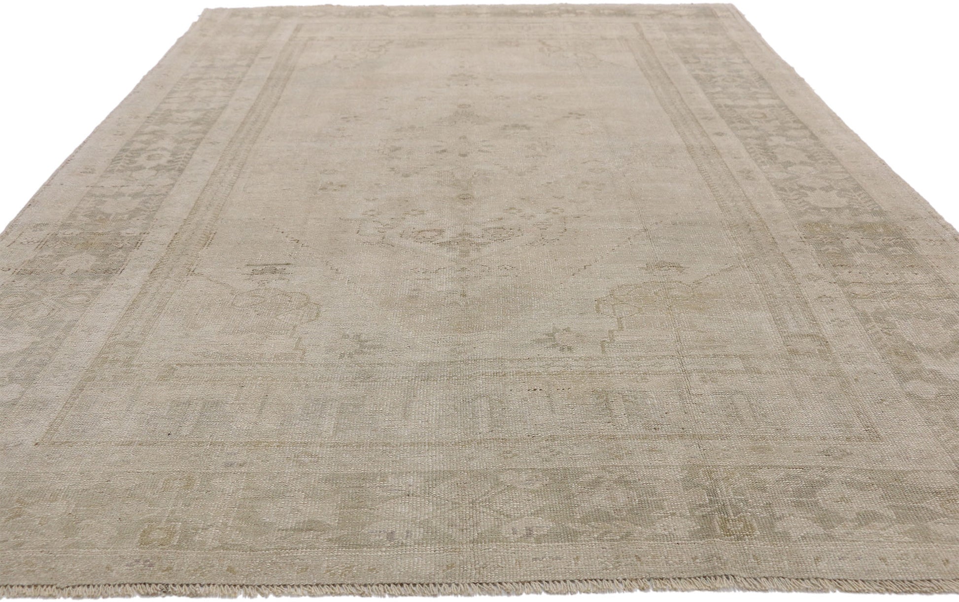 6 x 10 Vintage Turkish Oushak Rug 52462