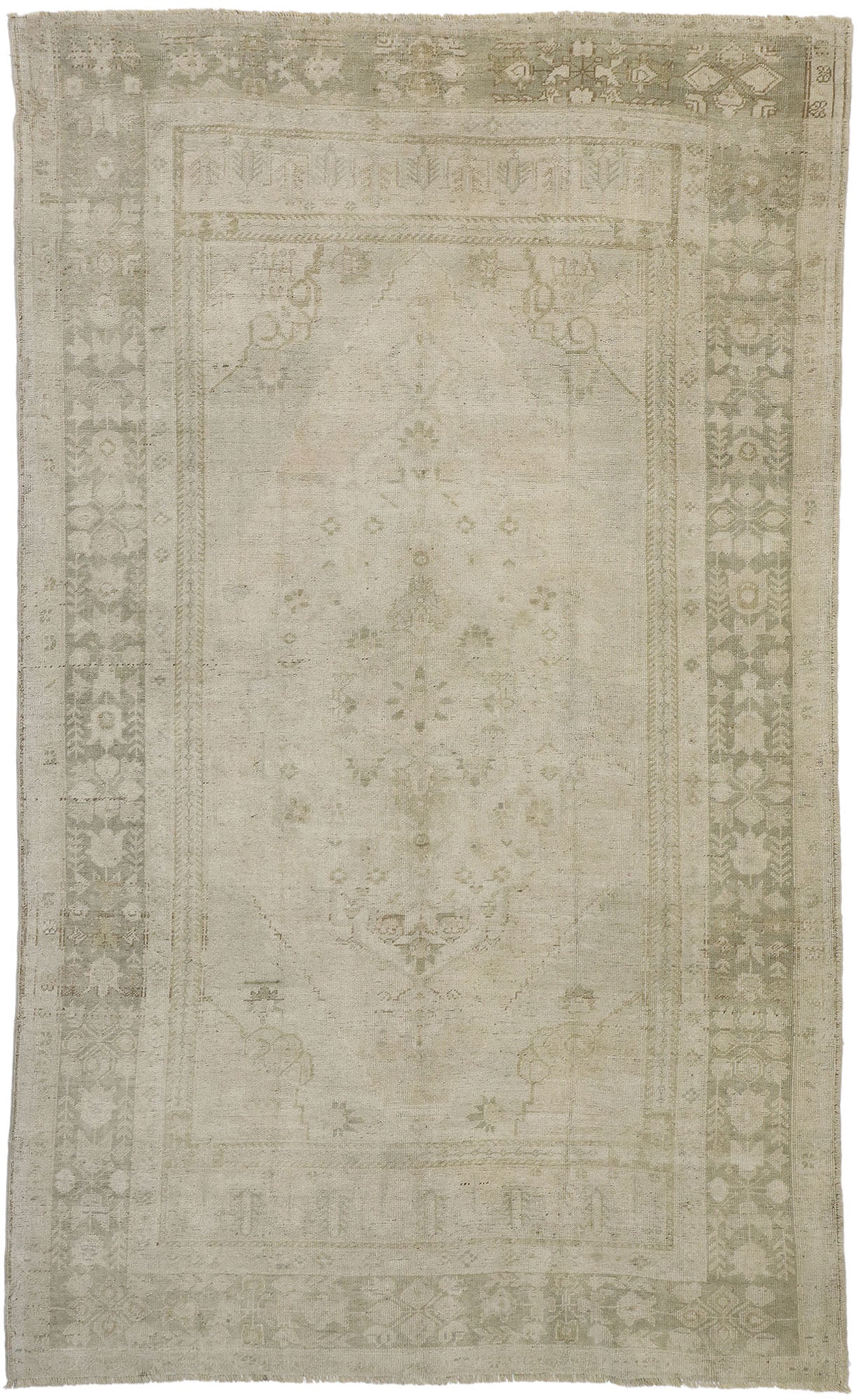 6 x 10 Vintage Turkish Oushak Rug 52462