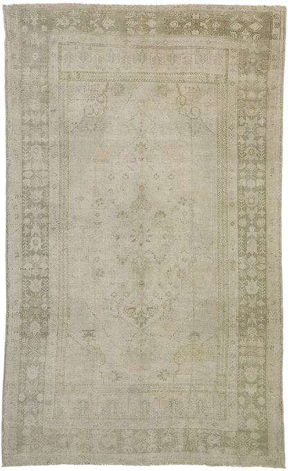 6 x 10 Vintage Turkish Oushak Rug 52462