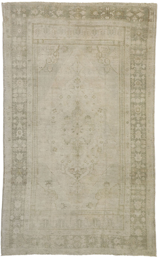 6 x 10 Vintage Turkish Oushak Rug 52462