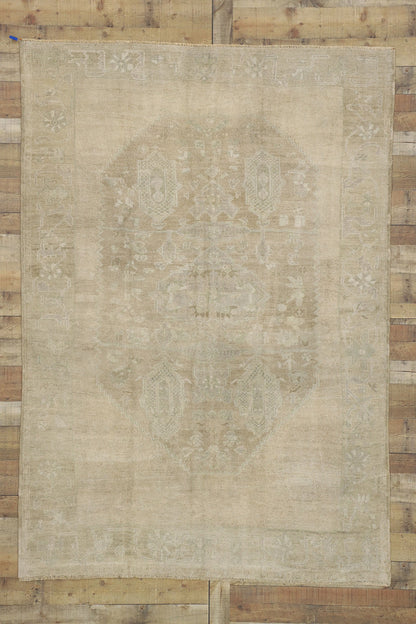 6 x 8 Vintage Turkish Oushak Rug 52457