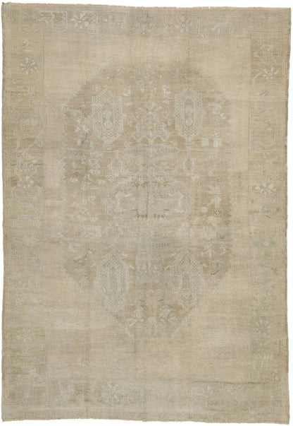 6 x 8 Vintage Turkish Oushak Rug 52457