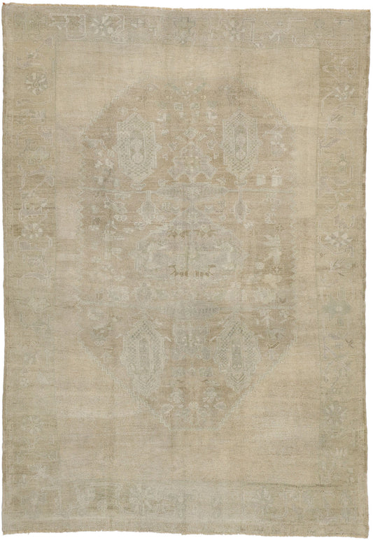 6 x 8 Vintage Turkish Oushak Rug 52457
